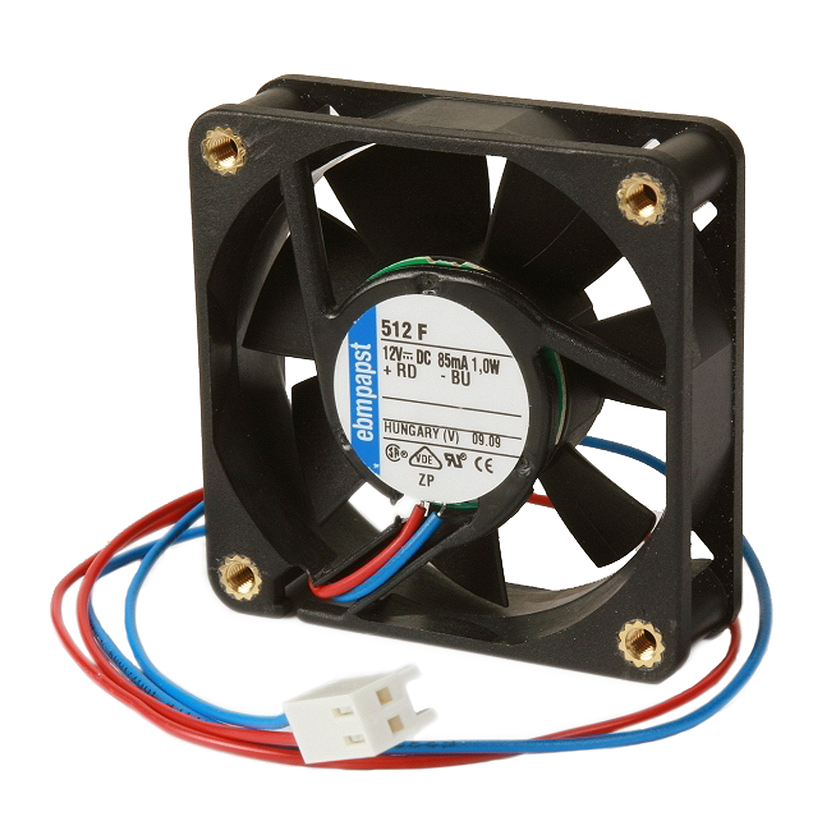 ebm-papst 600 N Series Axial Fan, 12 V dc, DC Operation, 21m³/h, 600mW, IP20, 60 x 60 x 25mm