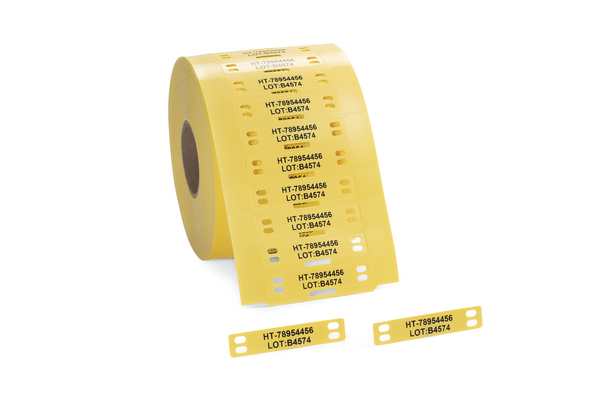 HellermannTyton TAGPU Cable Tie Cable Marker, Yellow, Pre-printed "Ladder Style", for Large Cable Bundles And Wires,
