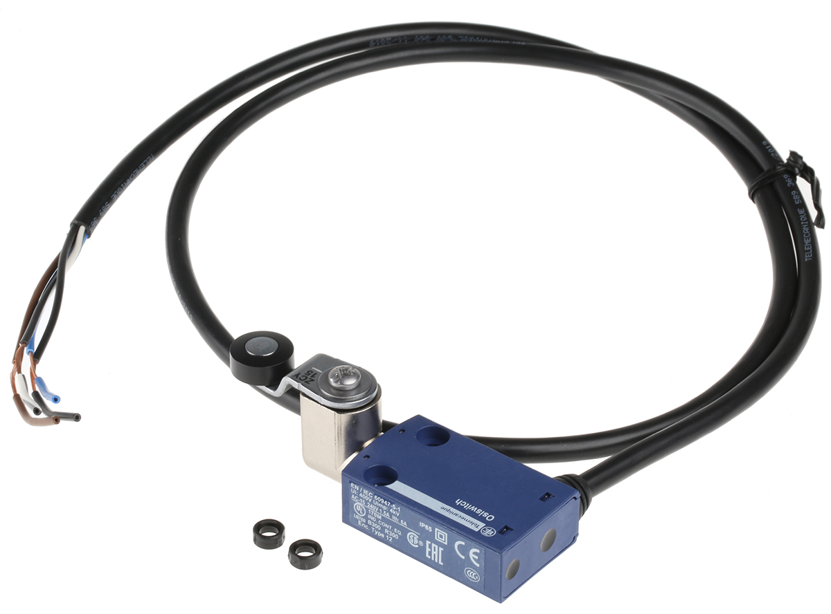 Telemecanique Sensors OsiSense XC Series Roller Lever Limit Switch, NO/NC, IP65, DP, Plastic Housing, 240V ac Max, 6A