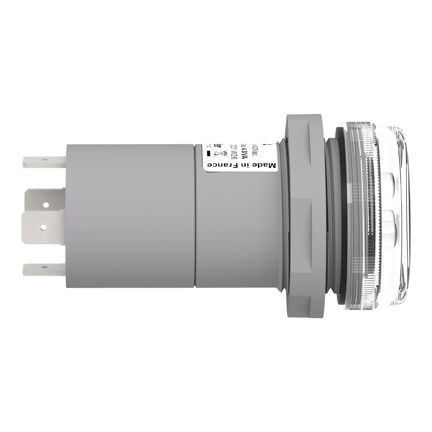 xb5ev57l4 Schneider Electric Harmony XB5 White LED Pilot Light, 30mm Cutout, IP67, Round, 400 V