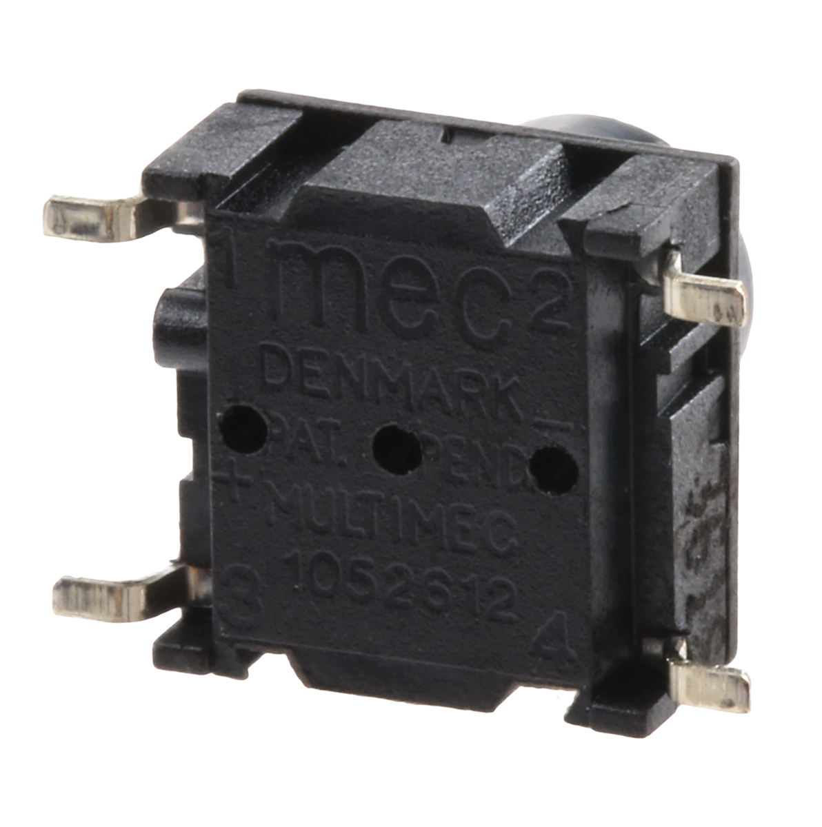 3esh9-104 MEC IP67 Black Tactile Switch Button, 5.3 mm, SPST 50 mA 24 V dc, PCB