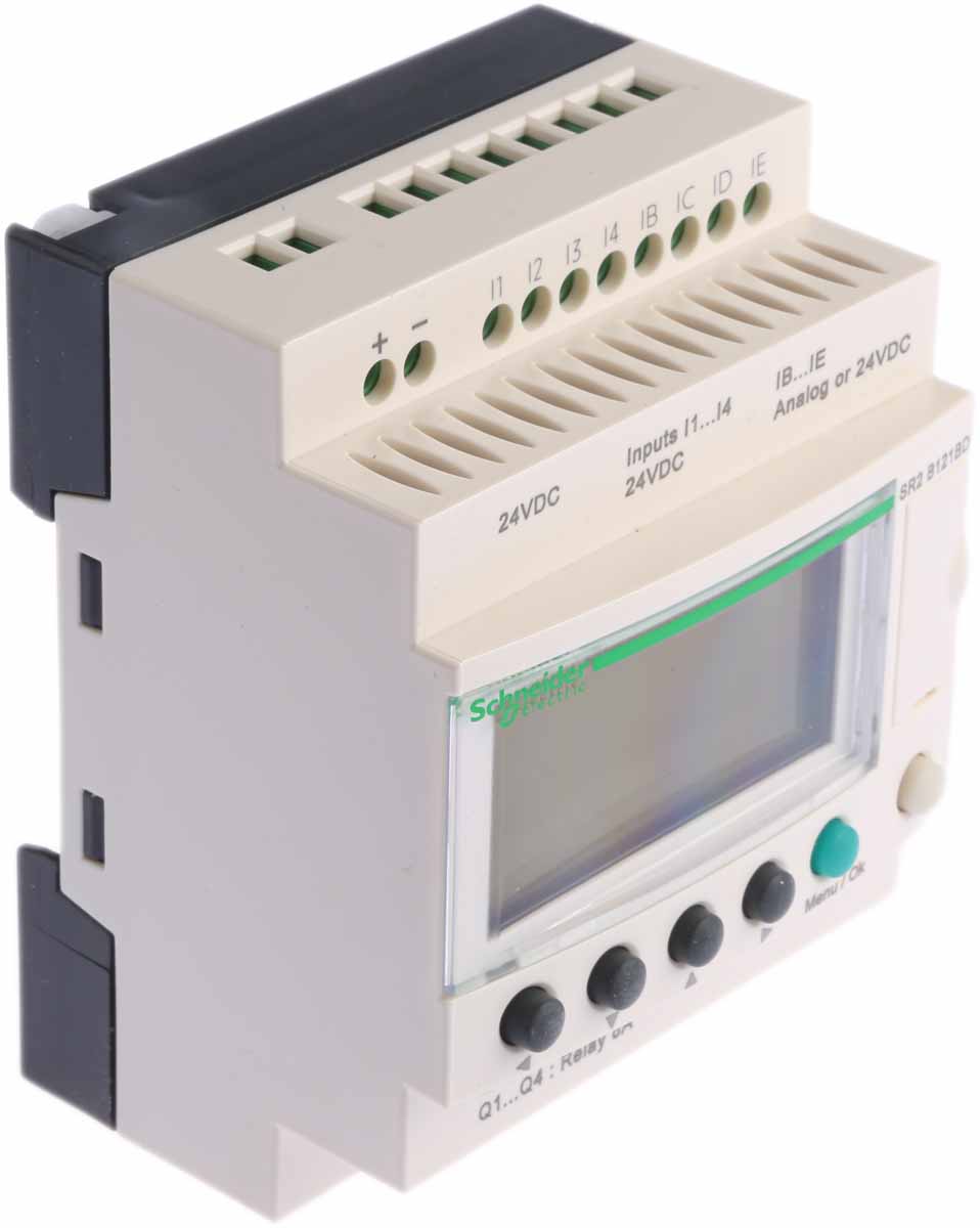sr2packbd Schneider Electric Zelio Logic 2 Series PLC CPU for Use with Zelio 2, Relay Output, 8 (Up → 8 Digital, Up