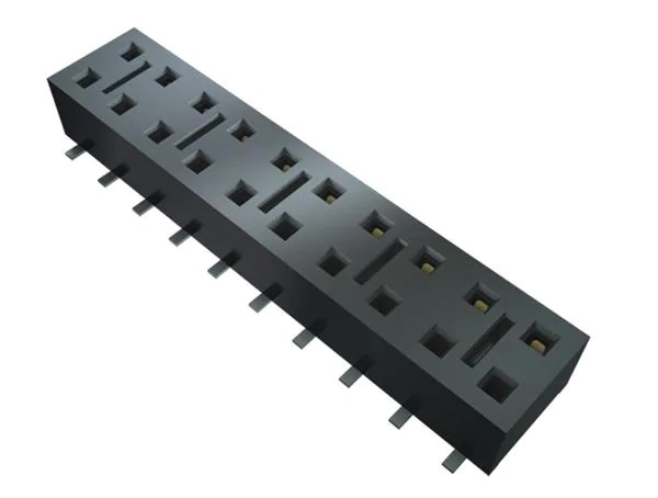 Samtec HLE Series Straight Surface Mount PCB Socket, 16-Contact, 2-Row, 2.54mm Pitch, Solder Termination