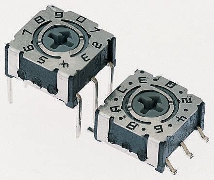 Hartmann 10 Way Through Hole DIP Switch 10P, Rotary Flush Actuator