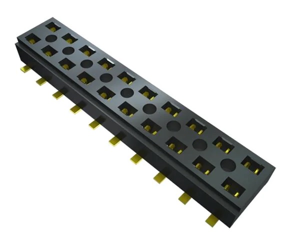 Samtec CLT Series Straight Surface Mount PCB Socket, 30-Contact, 2-Row, 2mm Pitch, Solder Termination