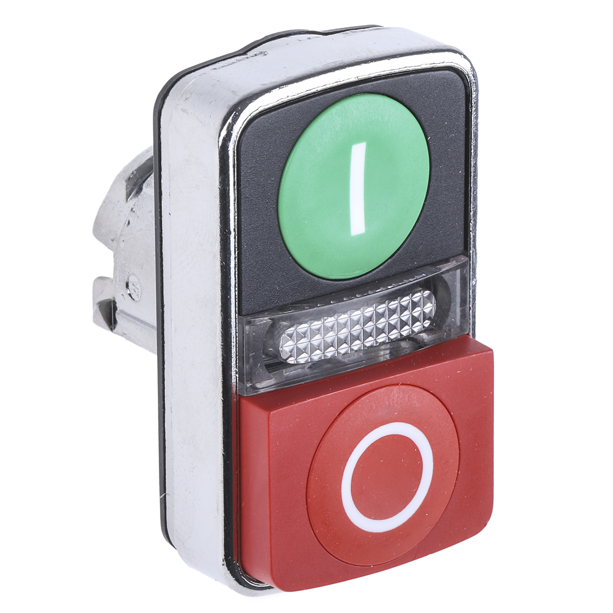 zb4bw7l3741 Schneider Electric XB4 Series, Green, Red Push Button Head, Green, I/O, Red, 22mm Cutout
