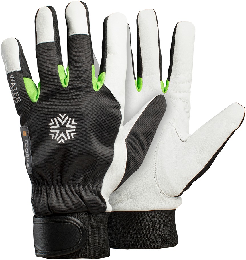 Tegera TEGERA Fleece Leather Work Gloves, Size 10