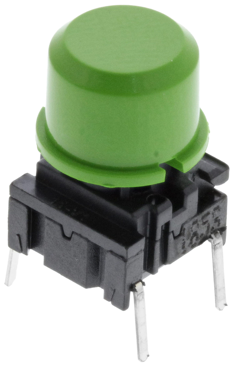 MEC IP67 Green Tactile Switch, SPST 50 mA 24 V dc, Through Hole