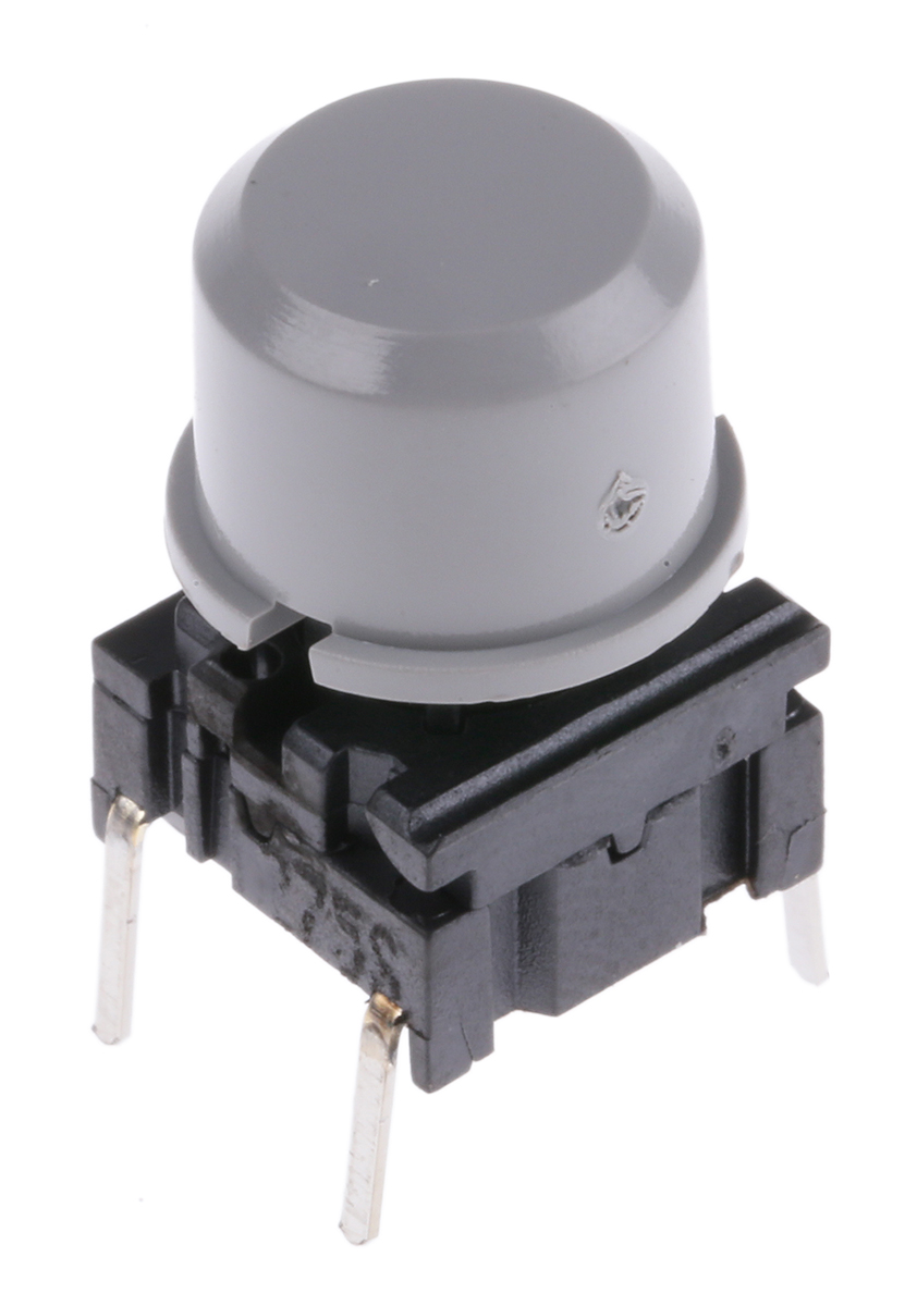 MEC Grey Tactile Switch, SPST 50 mA 24 V dc