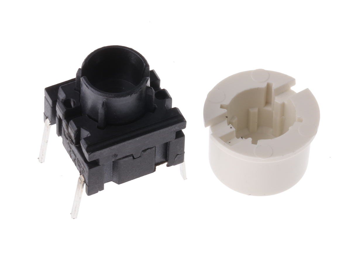 3ftl61d06 MEC IP67 White Tactile Switch, SPST 50 mA 24 V dc, Through Hole