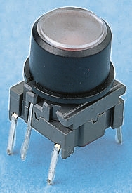 MEC IP67 Black Tactile Switch, SPST 50 mA 24 V dc, Through Hole, Surface