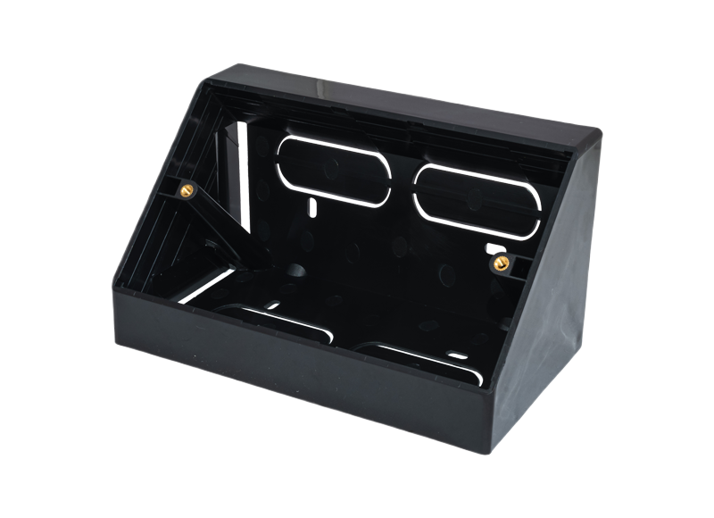 TUK Limited 3LA Black Flame Retardant ABS Back Box, Surface Mount Mount, 2 Gangs 115.85 mm 146.4mm 73 mm