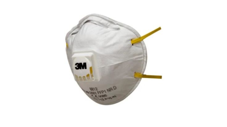 3m-8812 3M 8000 Series Disposable Face Mask for General Purpose Protection Valved, FFP1 10 Per Pack per Package