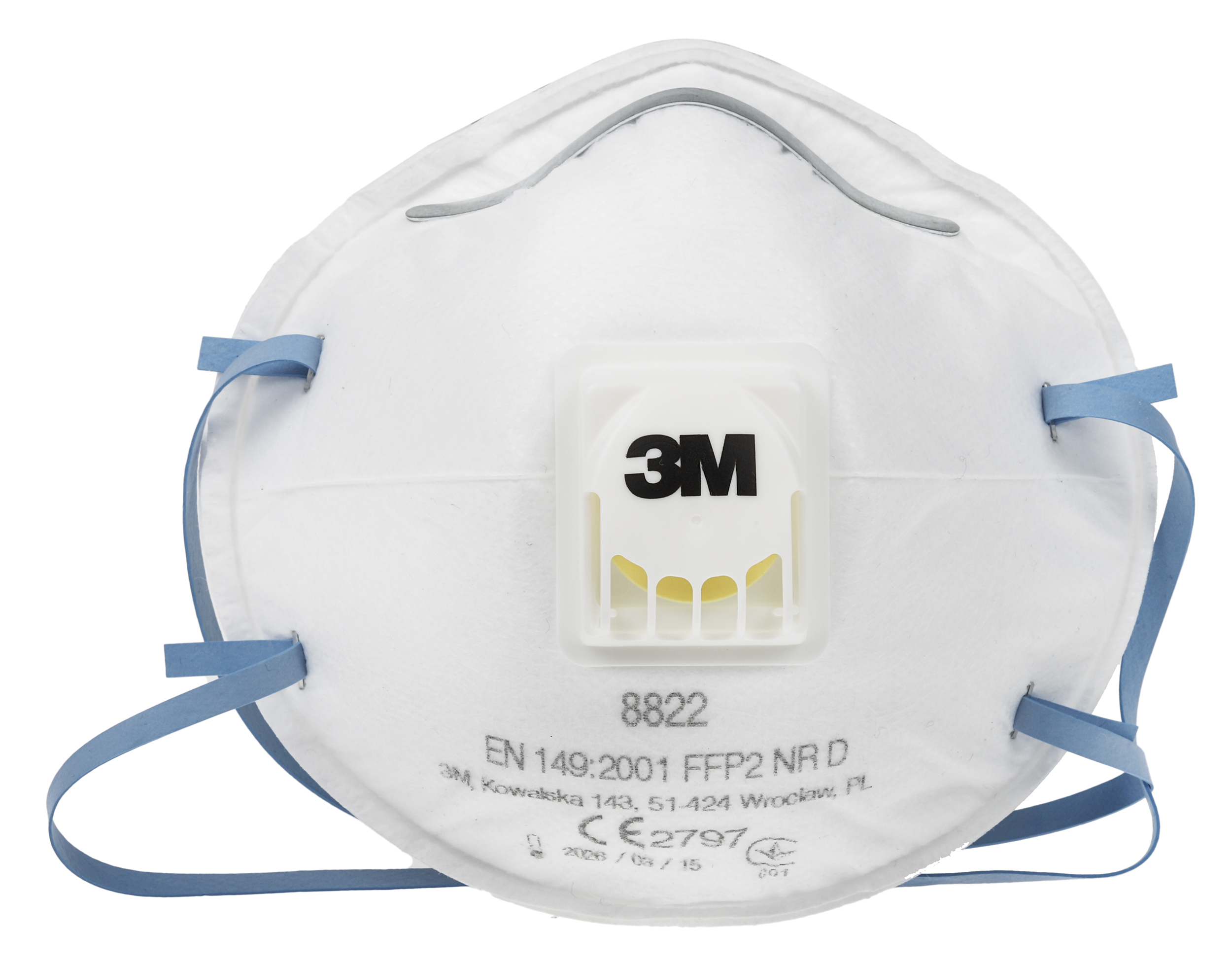 3m-8822 3M 8000 Series Disposable Face Mask for General Purpose Protection, FFP2 10 Per Pack per Package