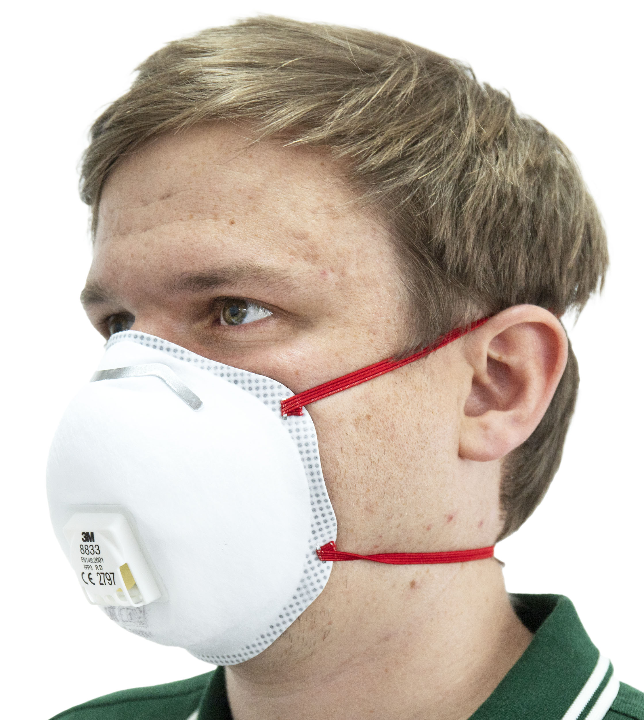3m-8833 3M 8300 Series Disposable Face Mask for General Purpose Protection Valved, FFP3 10 Per Pack per Package Moulded