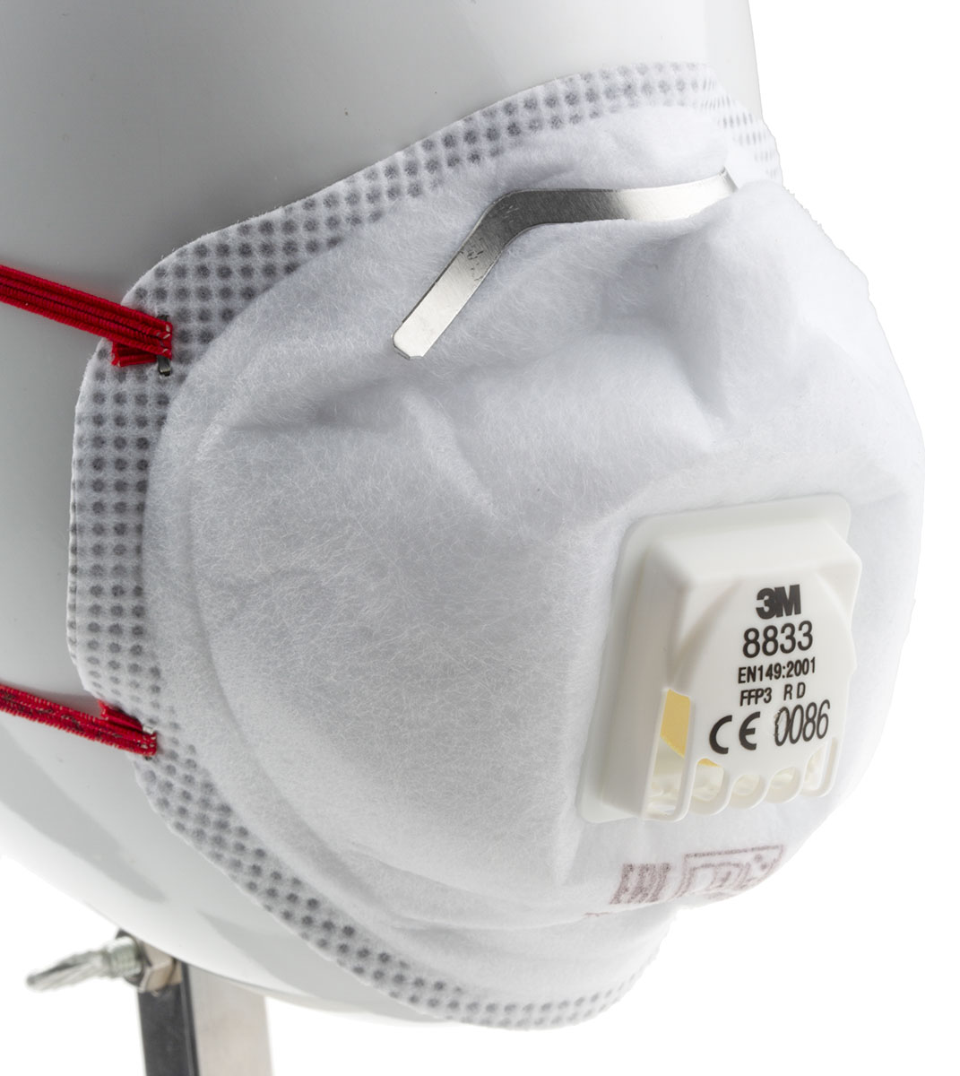 3m-8833 3M 8300 Series Disposable Face Mask for General Purpose Protection Valved, FFP3 10 Per Pack per Package Moulded
