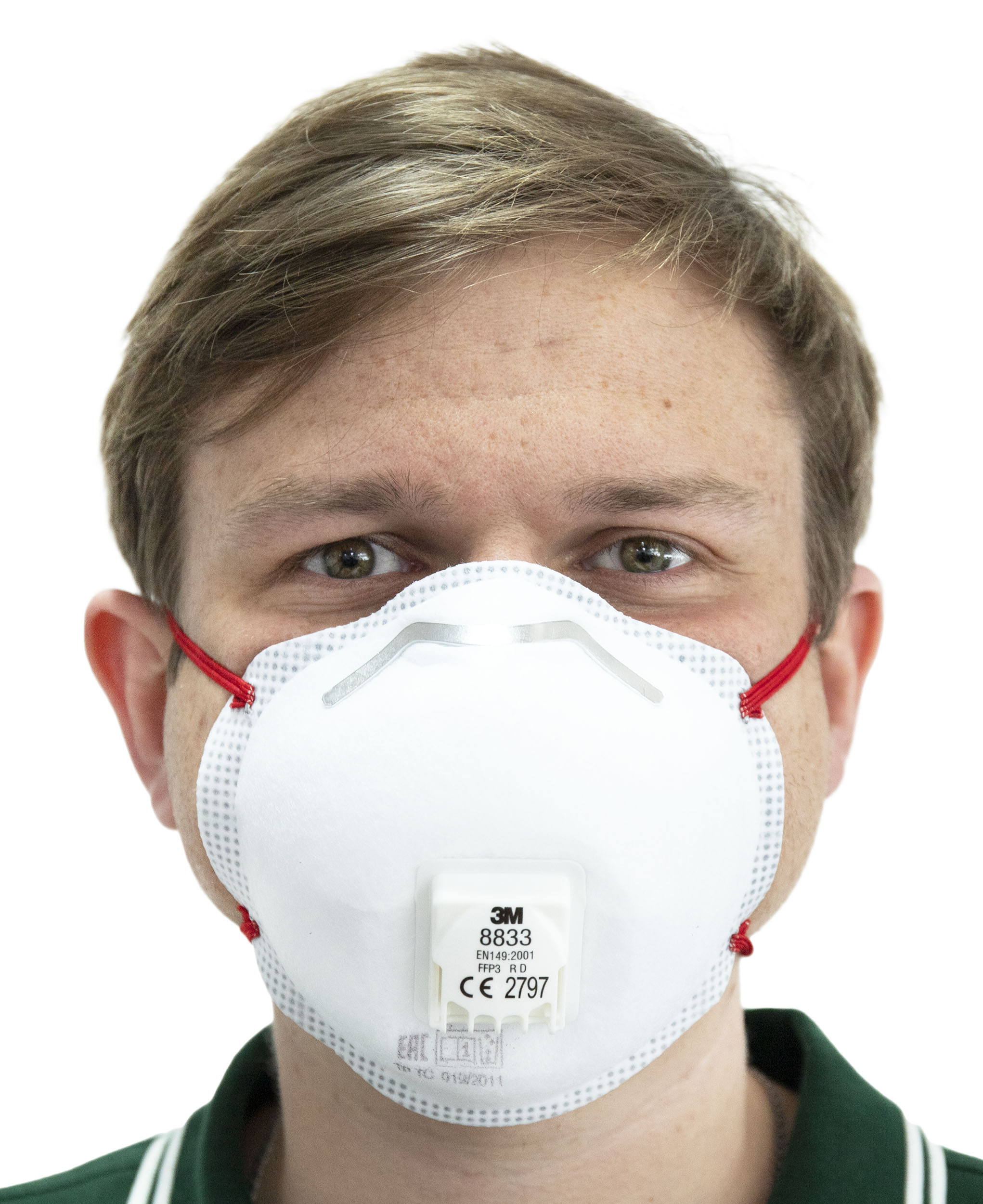 3m-8833 3M 8300 Series Disposable Face Mask for General Purpose Protection Valved, FFP3 10 Per Pack per Package Moulded
