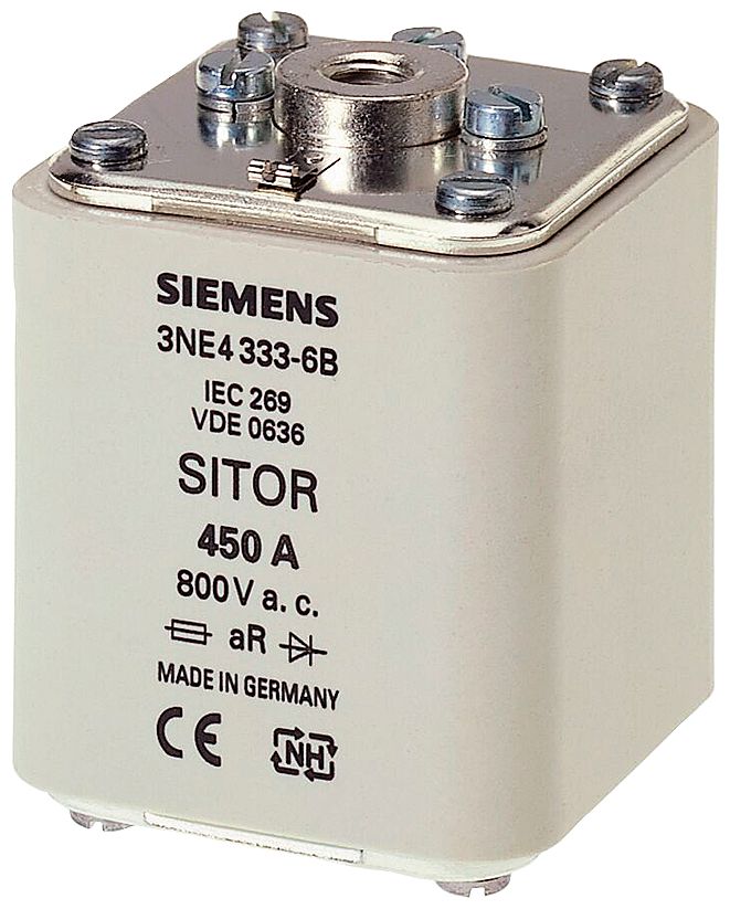 Siemens 450A Square Body Flush End Contacts Fuse, 800V