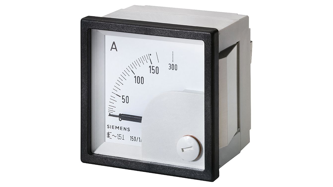 Siemens 3NJ6900 Analogue Panel Ammeter 150 A AC Moving Iron
