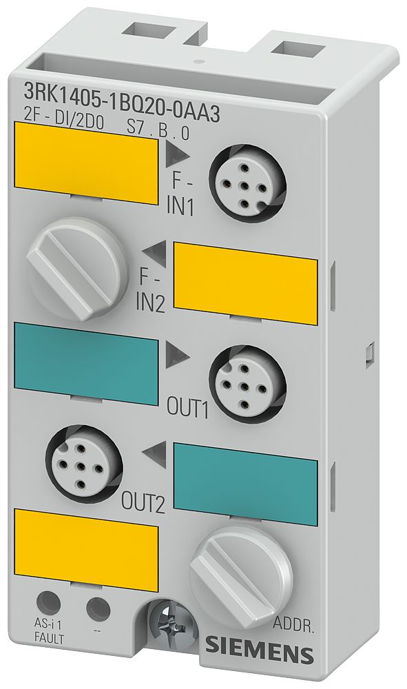 Siemens 3RK1405 Series Digital I/O Module, 2 Inputs, 2 Outputs, 24V