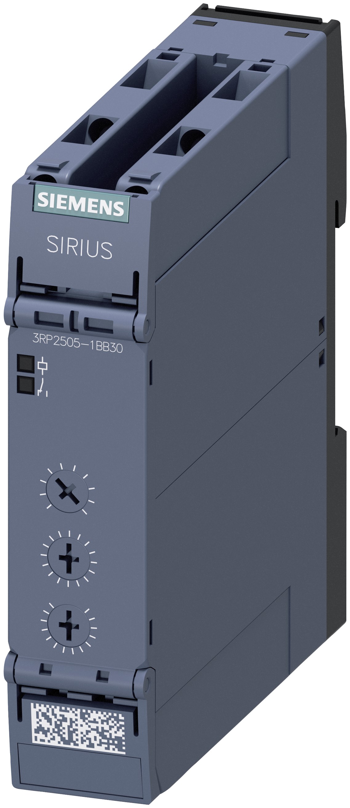 Siemens 3RP25 Series DIN Rail Timer Relay, 2-Contact, 24 V dc 24V ac, 0.05 s to 100 h, Multifunction-Function, DPDT