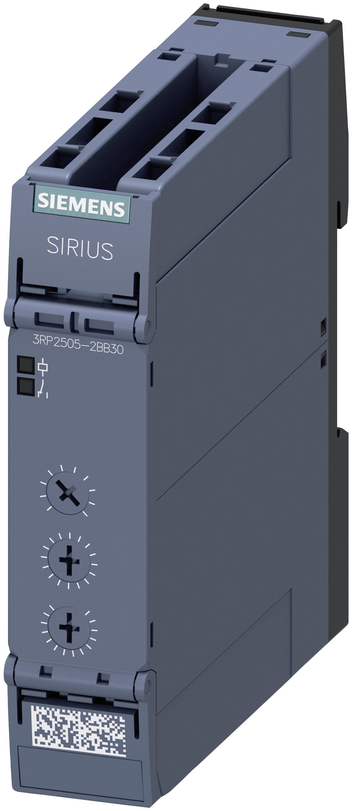 Siemens 3RP25 Series DIN Rail Timer Relay, 2-Contact, 24 V dc 24V ac, 0.05 s to 100 h, Multifunction-Function, DPDT
