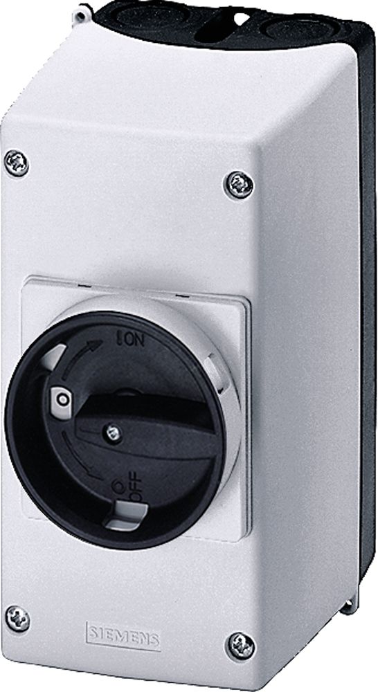 Siemens White, Black Plastic 3RV1923 Control Station Enclosure -