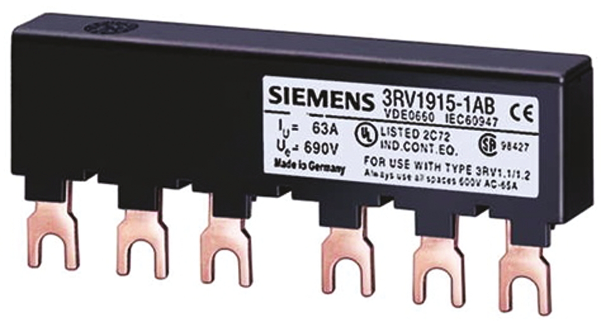 Siemens SIRIUS 3RV1 3 Phase Busbar, 690 V, 50 mm Pitch