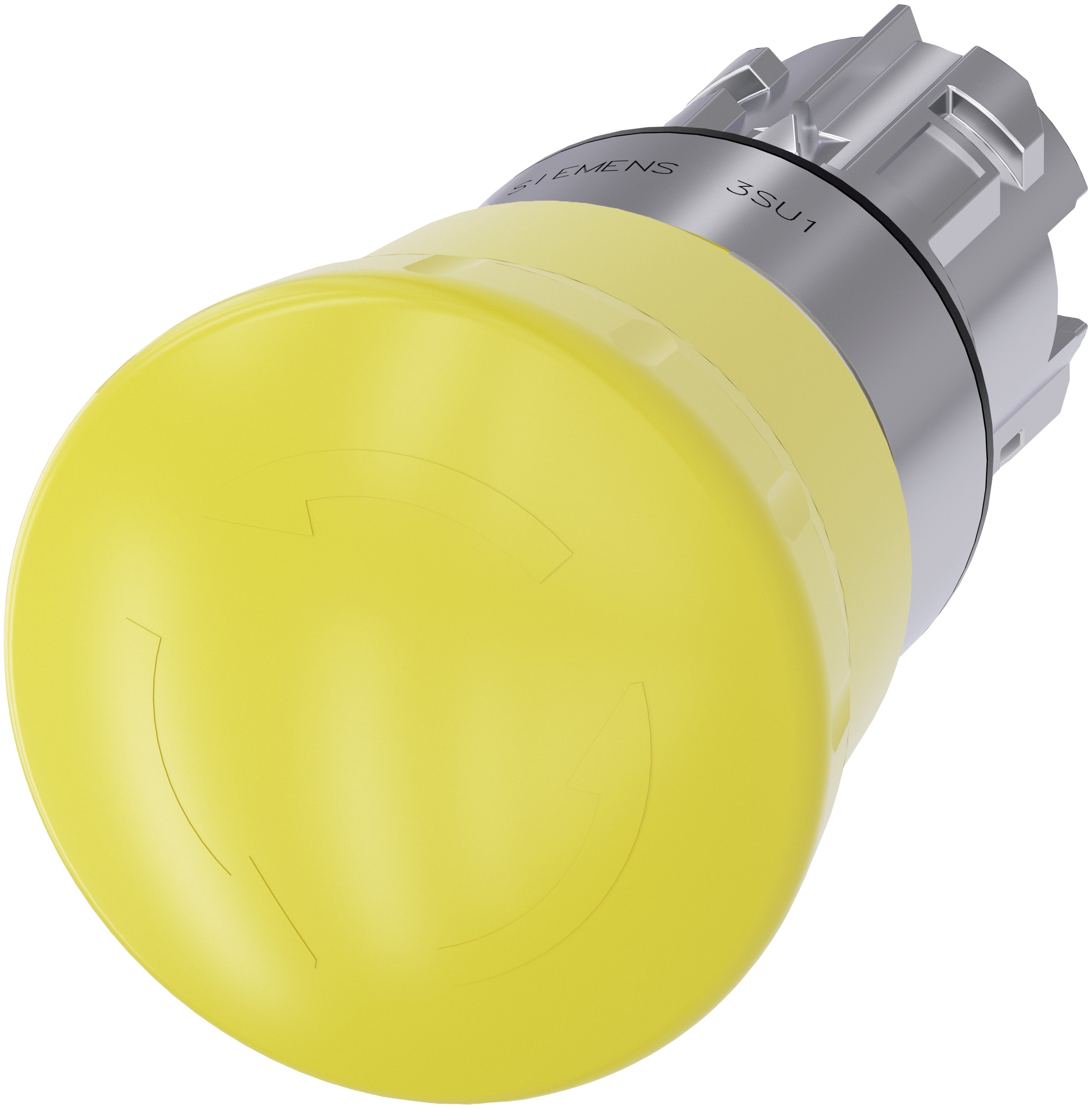 Siemens SIRIUS ACT Series Yellow Latching Push Button Head, 22 mm Cutout, IP66, IP67, IP69K
