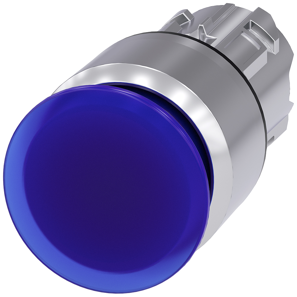 Siemens SIRIUS ACT Series Blue Latching Push Button Head, 22 mm Cutout, IP69K, IP67, IP66