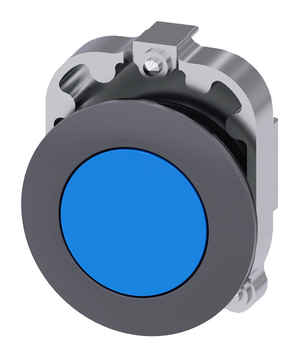 Siemens SIRIUS ACT Series Blue Latching Push Button Head, 30 mm Cutout, IP69K, IP67, IP66