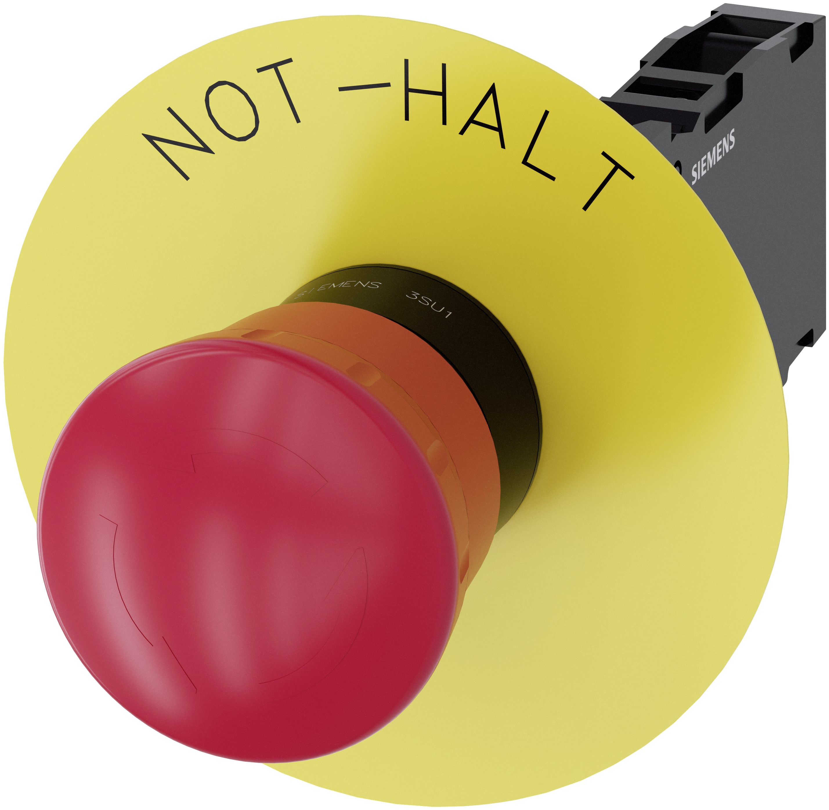 Siemens SIRIUS ACT 3SU11 Series Twist Release Emergency Stop Push Button, Panel Mount, 22 mm Cutout, SPDT, IP69, IP67,