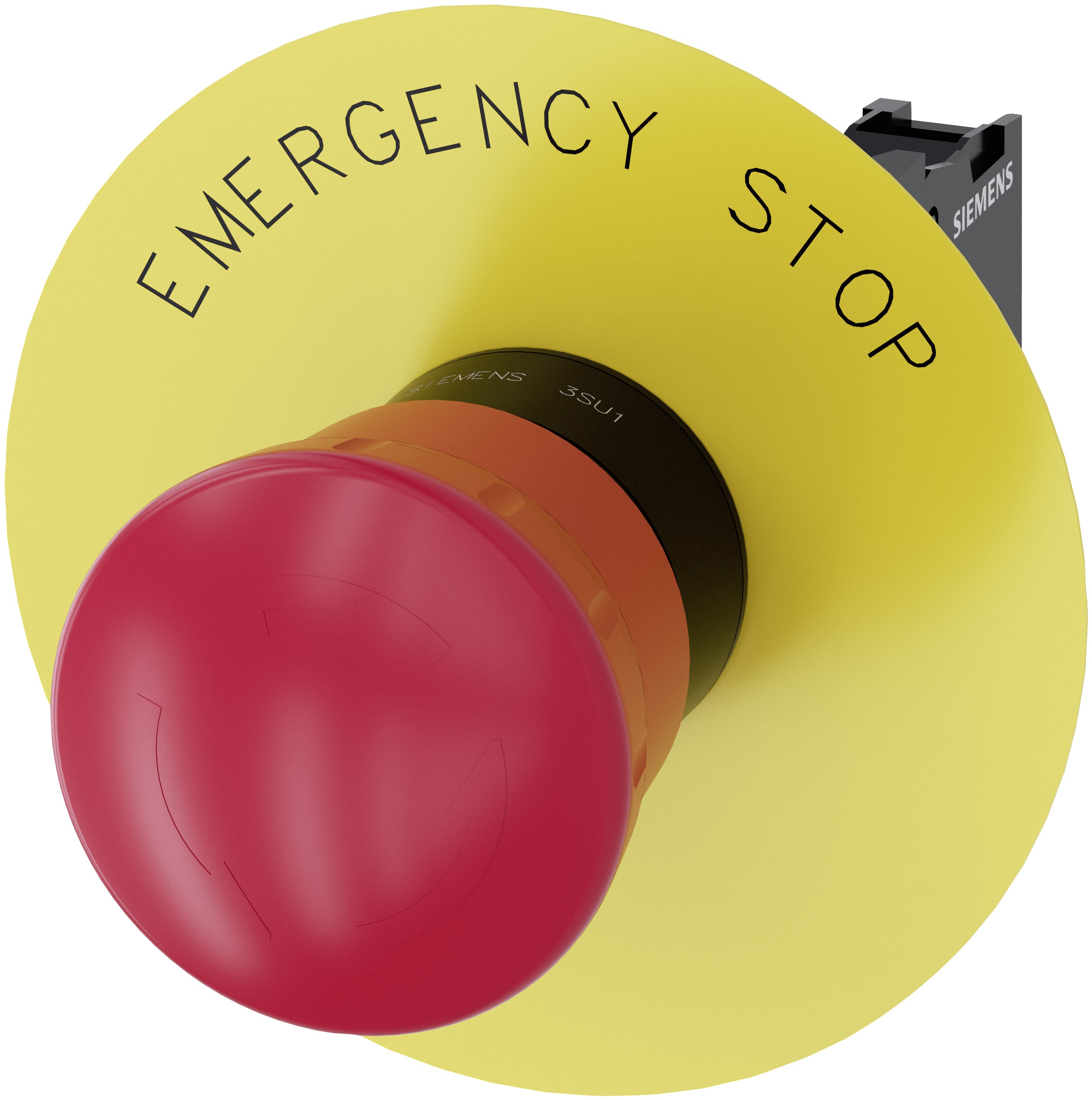 Siemens SIRIUS ACT 3SU11 Series Latching Emergency Stop Push Button, Panel Mount, 22 mm Cutout, 2 NC, IP66, IP67, IP69