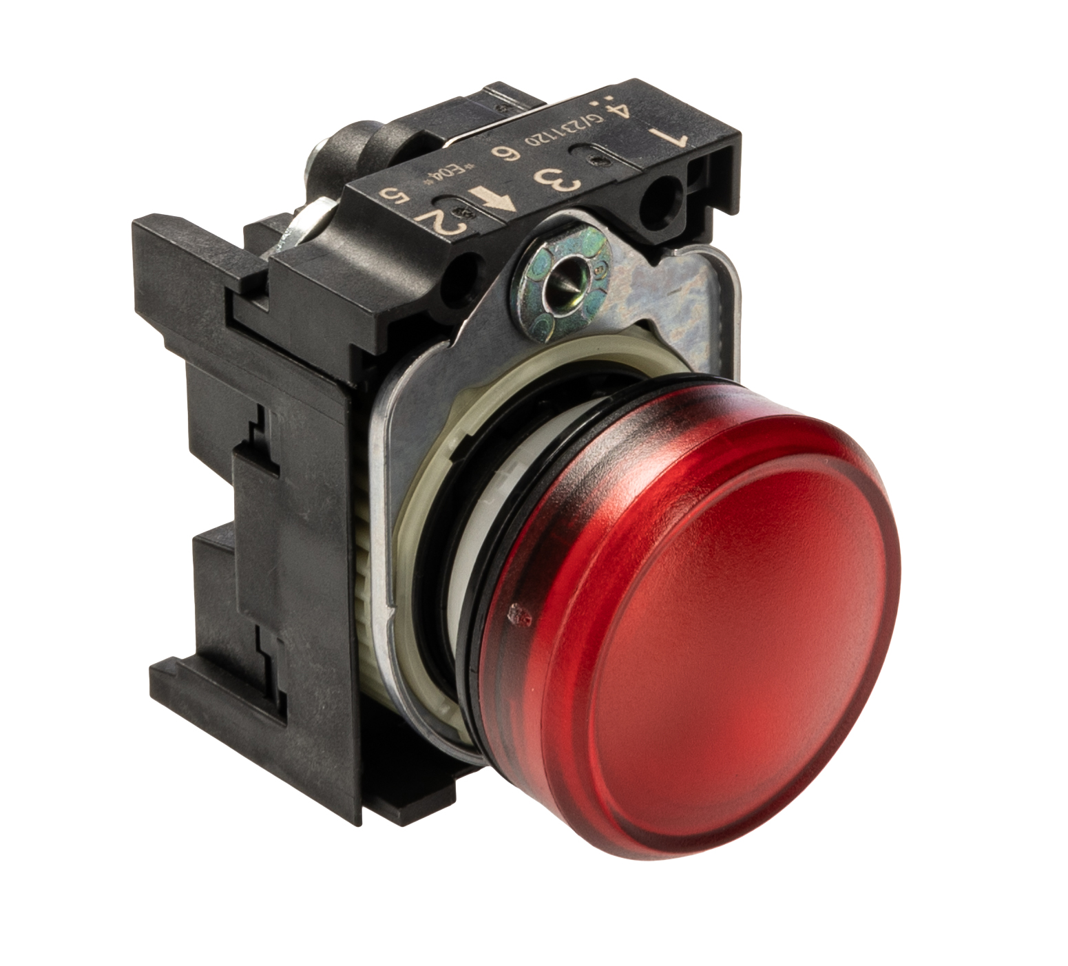 3su1102-6aa20-1aa0 Siemens, 3SU1, Panel Mount Red LED Pilot Light, 22 mm Cutout, IP67, IP69K, IP66, Round, 24V ac/dc