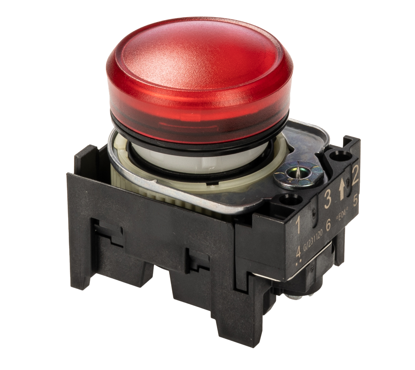 3su1102-6aa20-1aa0 Siemens, 3SU1, Panel Mount Red LED Pilot Light, 22 mm Cutout, IP67, IP69K, IP66, Round, 24V ac/dc