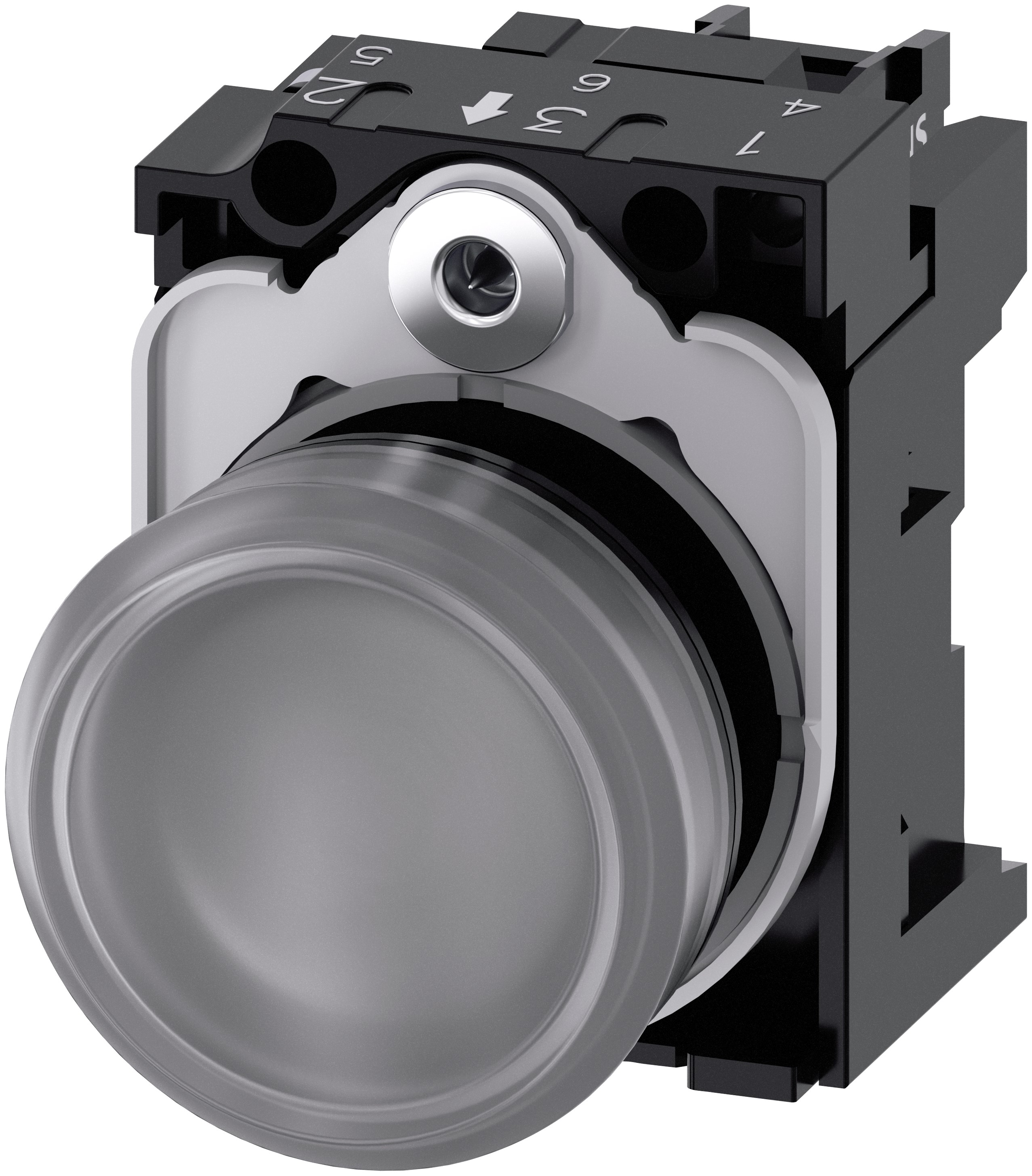 Siemens, SIRIUS ACT 3SU11, Panel Mount Clear LED Indicator, 22 mm Cutout, IP20, IP67, IP69, IP66, Round, 24V ac/dc