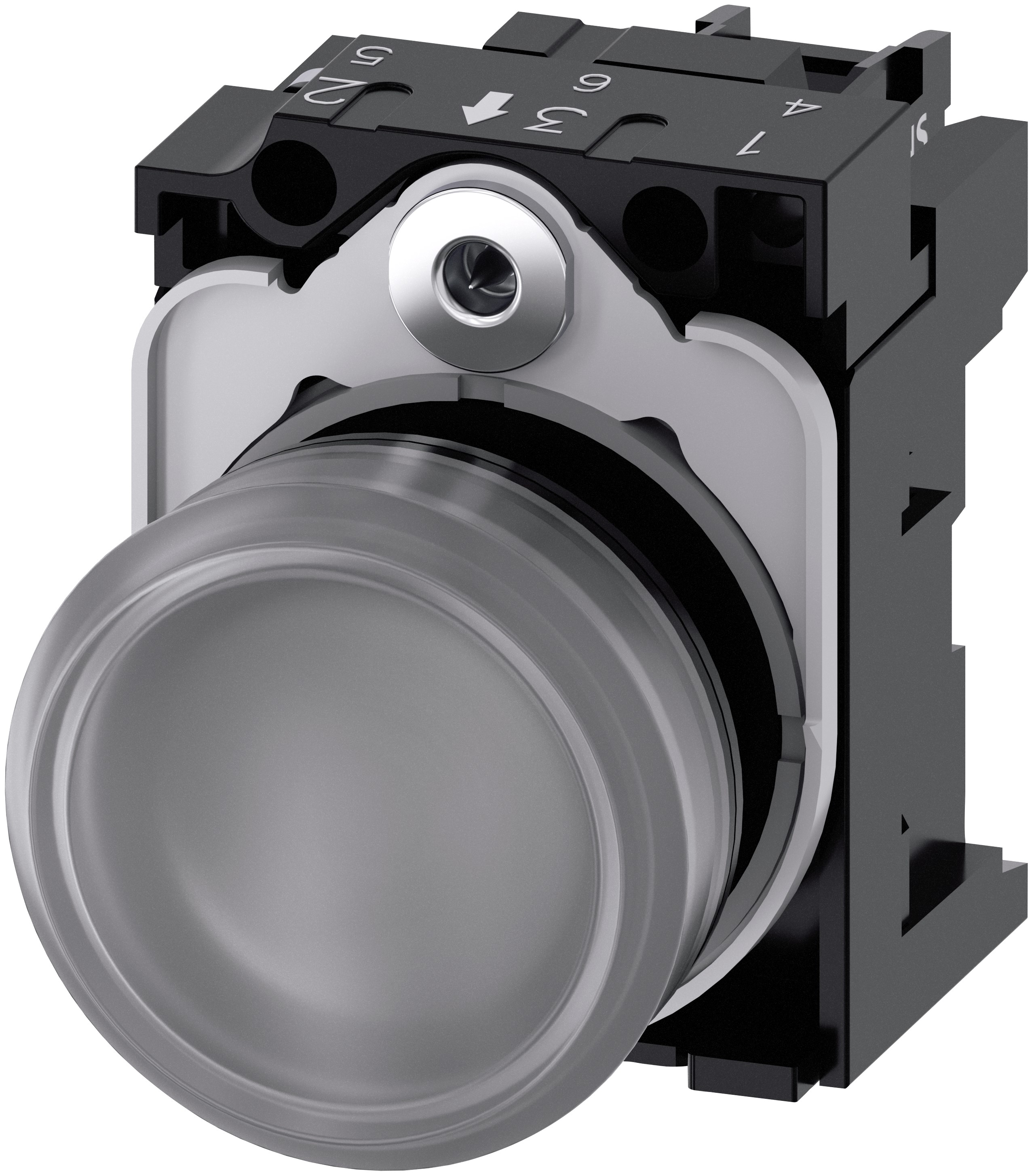 Siemens, SIRIUS ACT 3SU11, Panel Mount Clear LED Indicator, 22 mm Cutout, IP67, IP20, IP69, IP66, Round, 110V ac