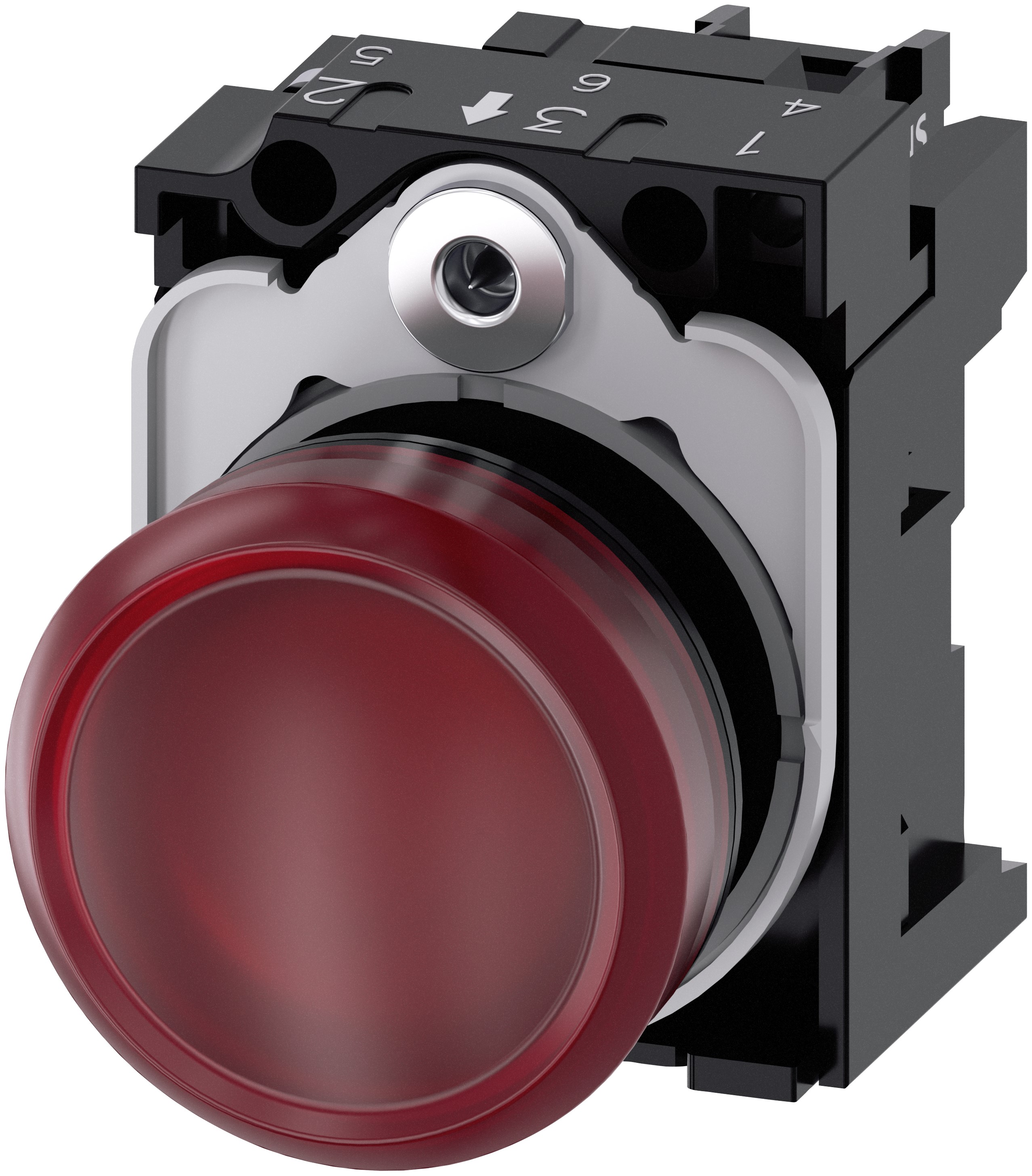 Siemens, SIRIUS ACT 3SU11, Panel Mount Red LED Pilot Light, 22 mm Cutout, IP20, Round, 230V ac