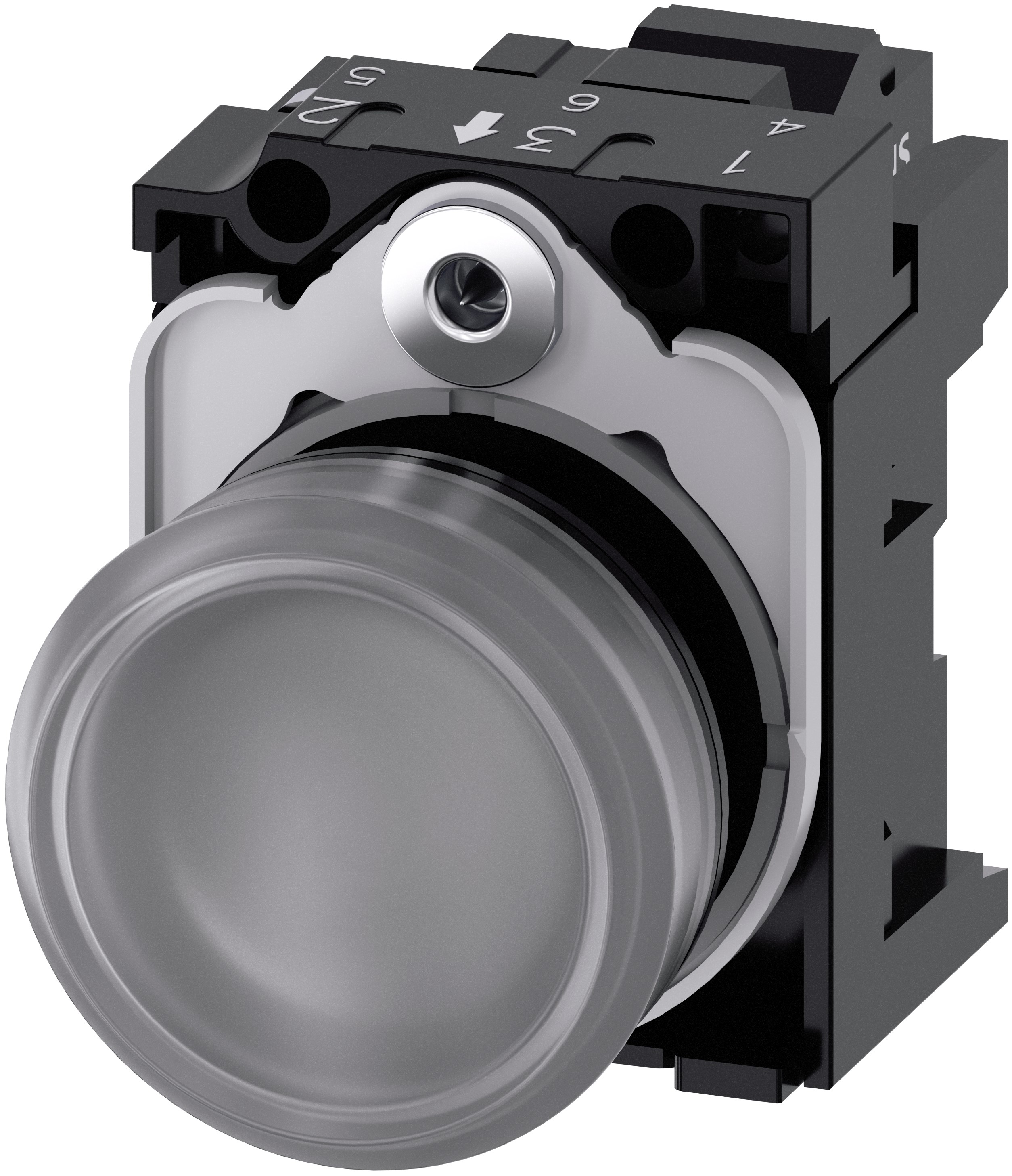 Siemens, SIRIUS ACT 3SU11, Panel Mount White LED Indicator, 22 mm Cutout, IP69, IP66, IP20, IP67, Round, 230V ac