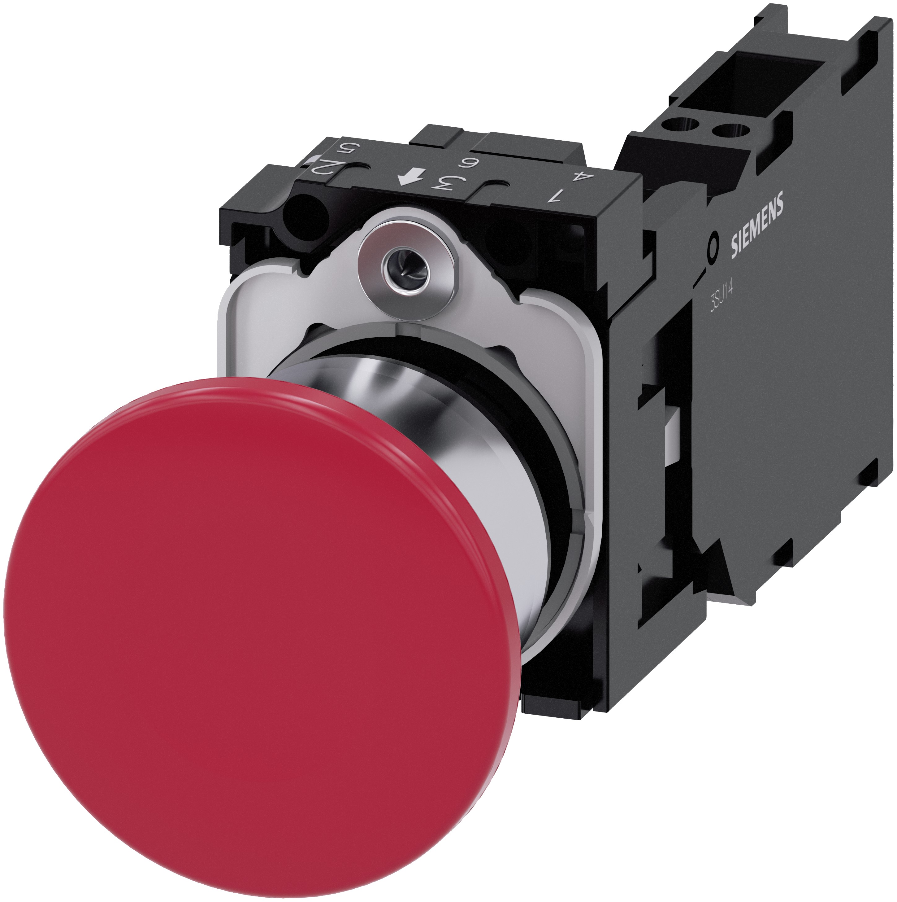 Siemens SIRIUS ACT 3SU11 Series Push Button Switch, Plate, 22 mm Cutout Red, SPST, IP66, IP67, IP69K