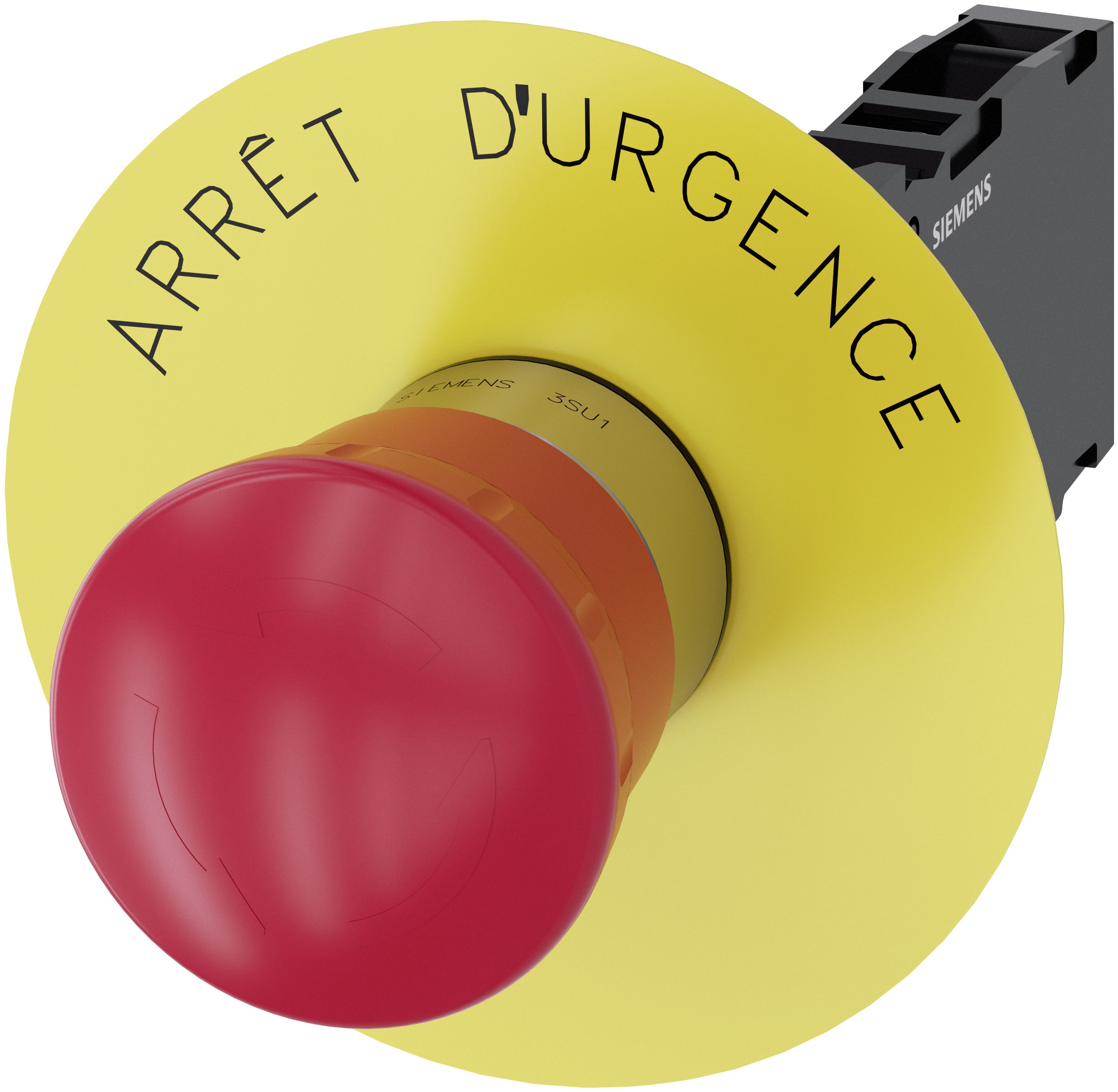 Siemens SIRIUS ACT 3SU11 Series Twist Release Emergency Stop Push Button, Panel Mount, 22 mm Cutout, SPDT, IP66, IP69,