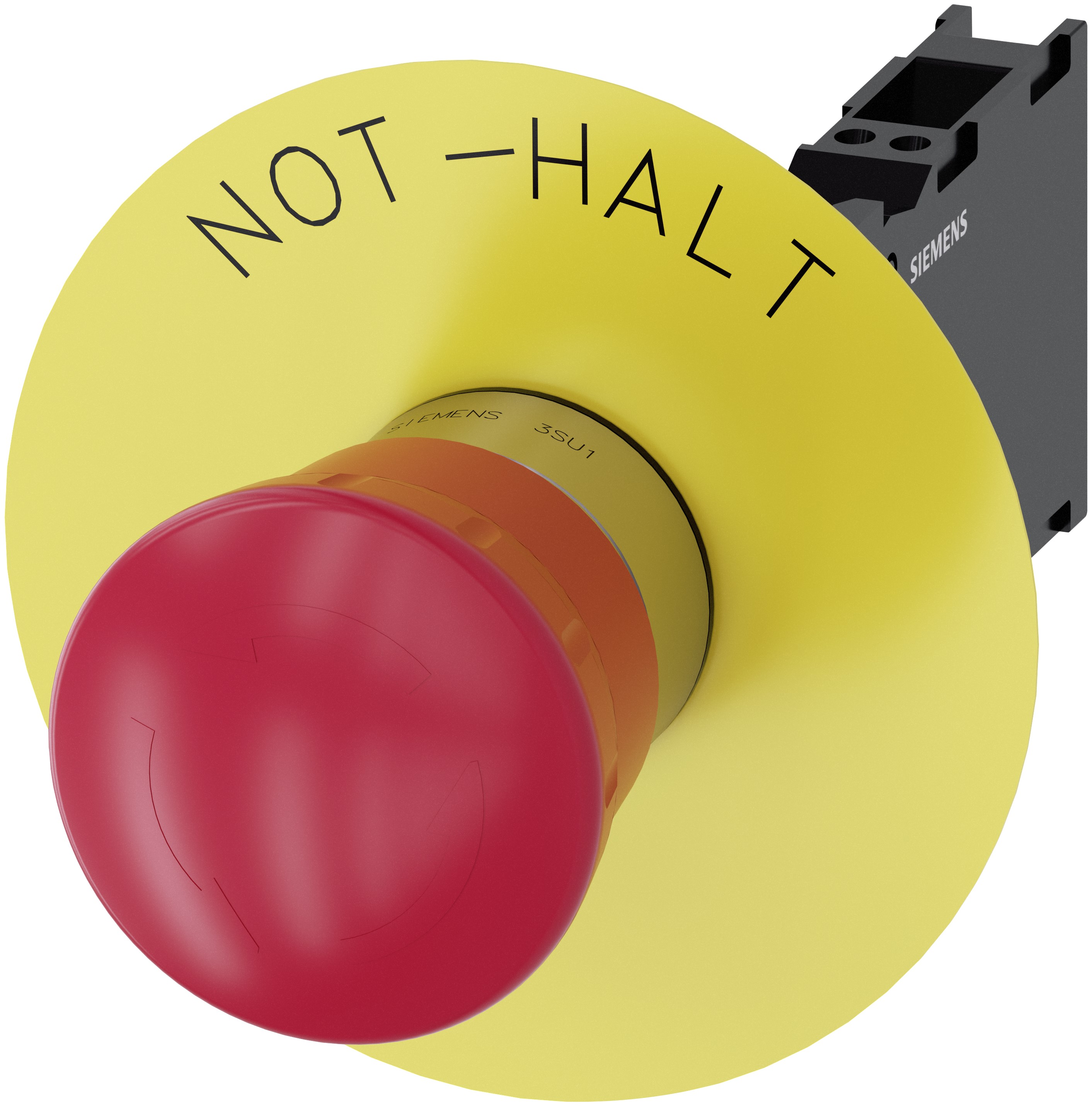 Siemens SIRIUS ACT 3SU11 Series Twist Release Emergency Stop Push Button, Panel Mount, 22 mm Cutout, SPDT, IP66, IP69,