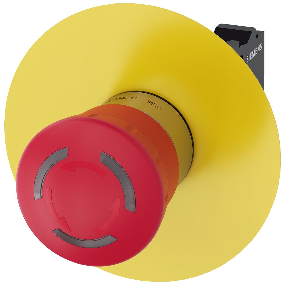 Siemens 3SU1 Series, Latching, Emergency Stop Push Button Head 40 mm Diameter