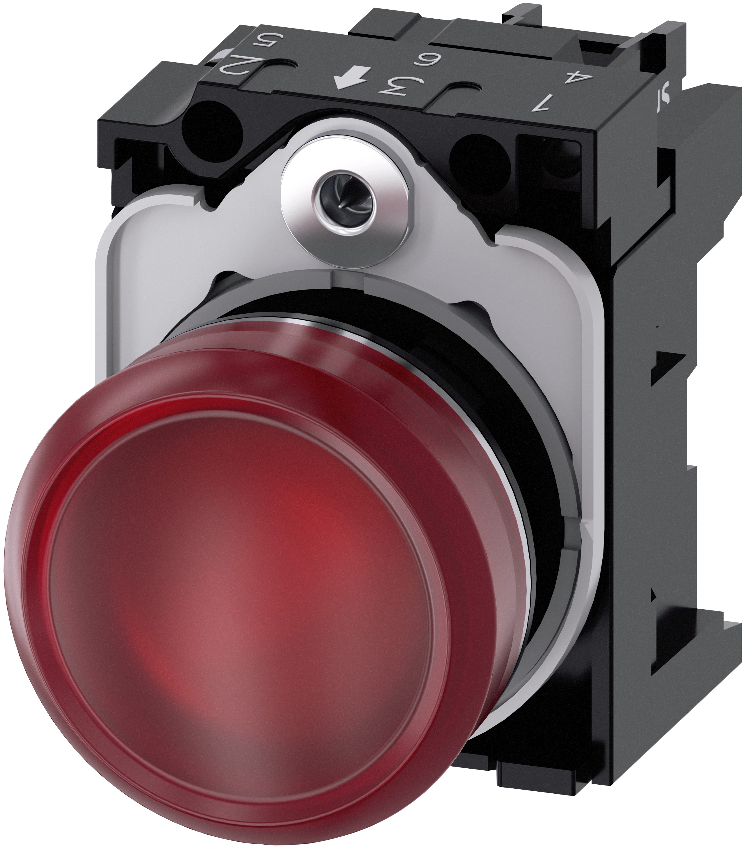 Siemens, SIRIUS ACT 3SU11, Panel Mount Red LED Pilot Light, 22 mm Cutout, IP20, Round, 230V ac