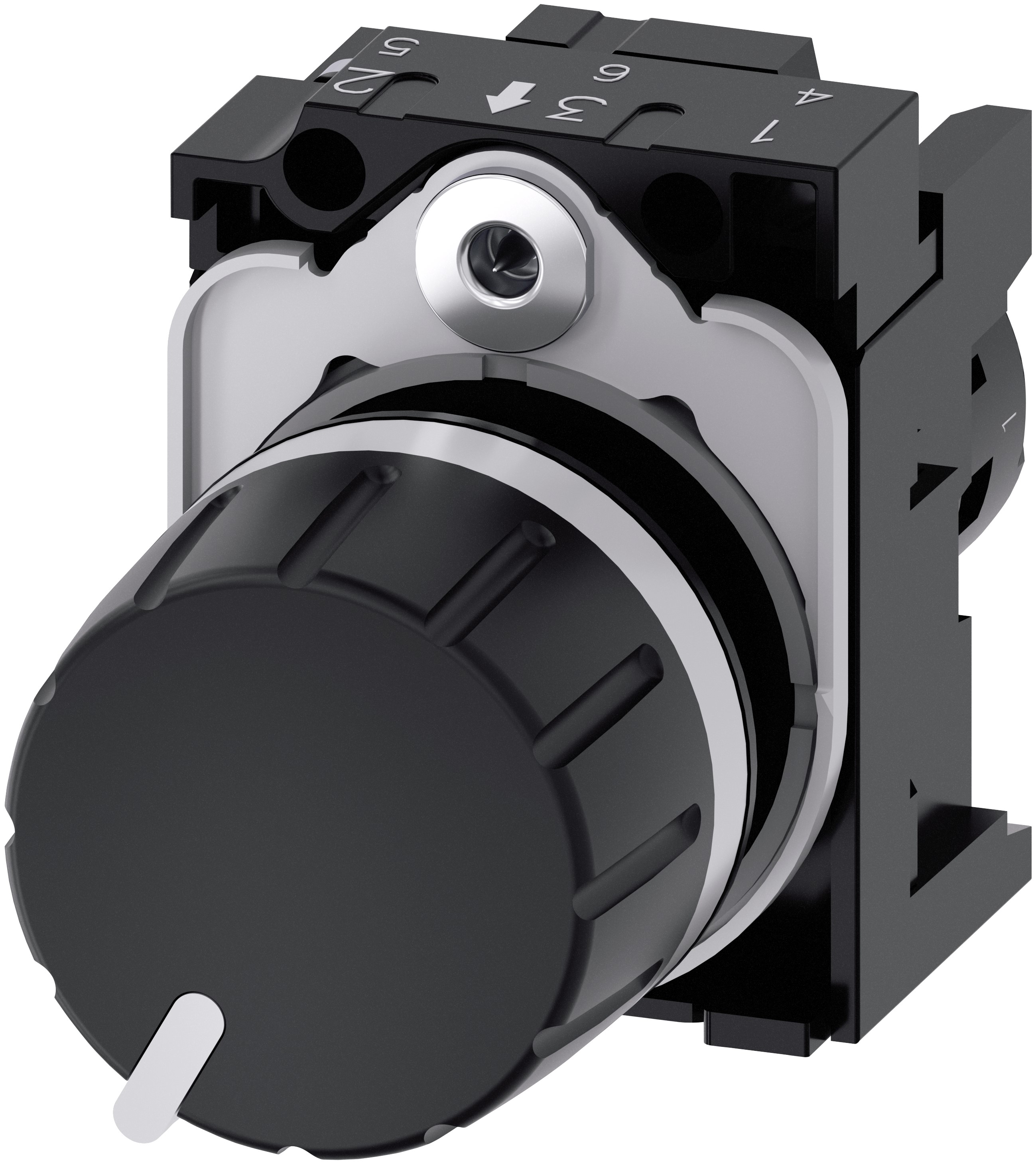 Siemens 3SU1 2.2 kΩ Rotary Potentiometer 1-Turns 1-Gang Panel Mount, 3SU1200-2PW10-1AA0