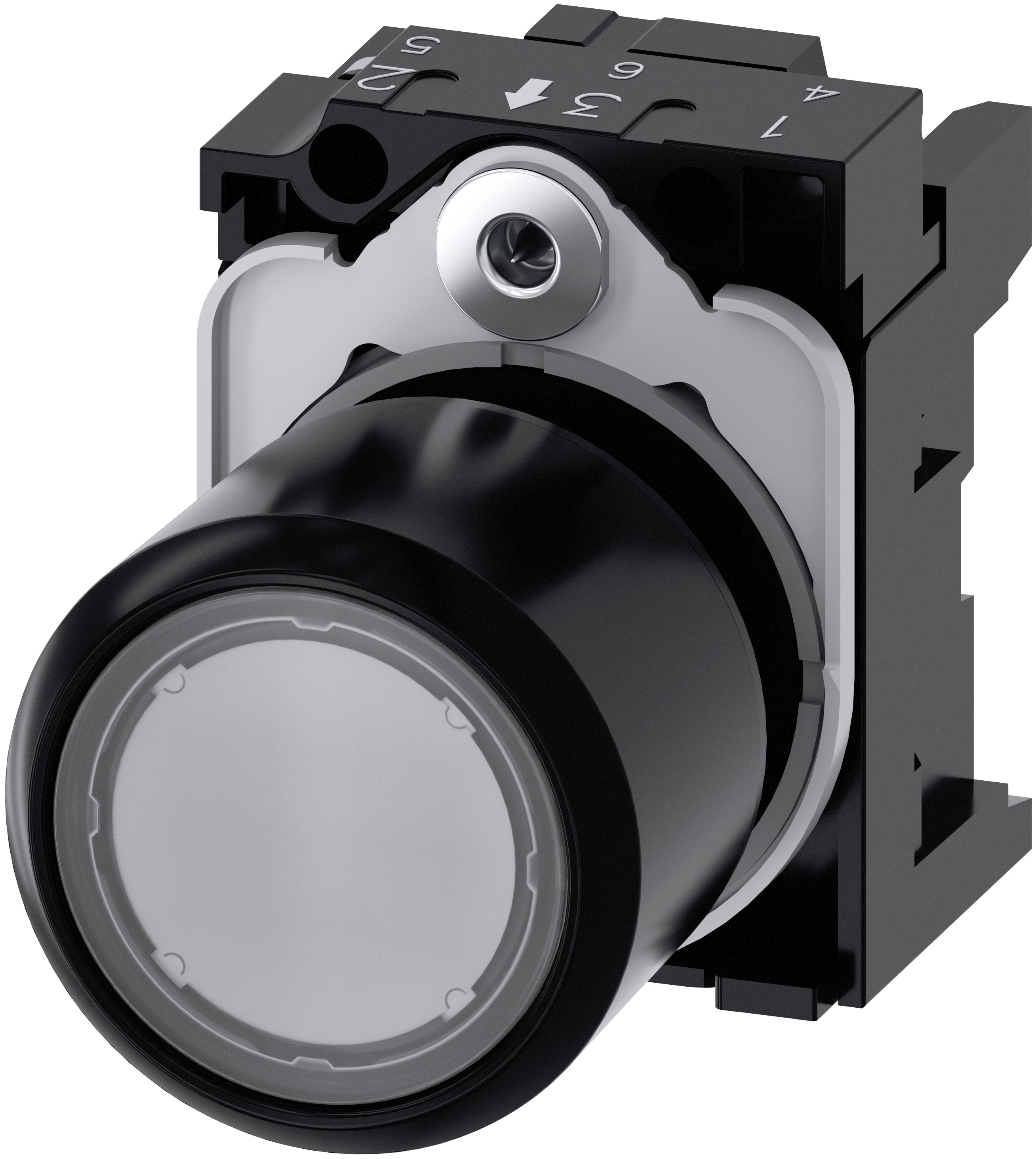 Siemens SIRIUS ACT 3SU12 Series Clear Momentary Push Button Head, 22 mm Cutout, IP69K, IP67, IP66