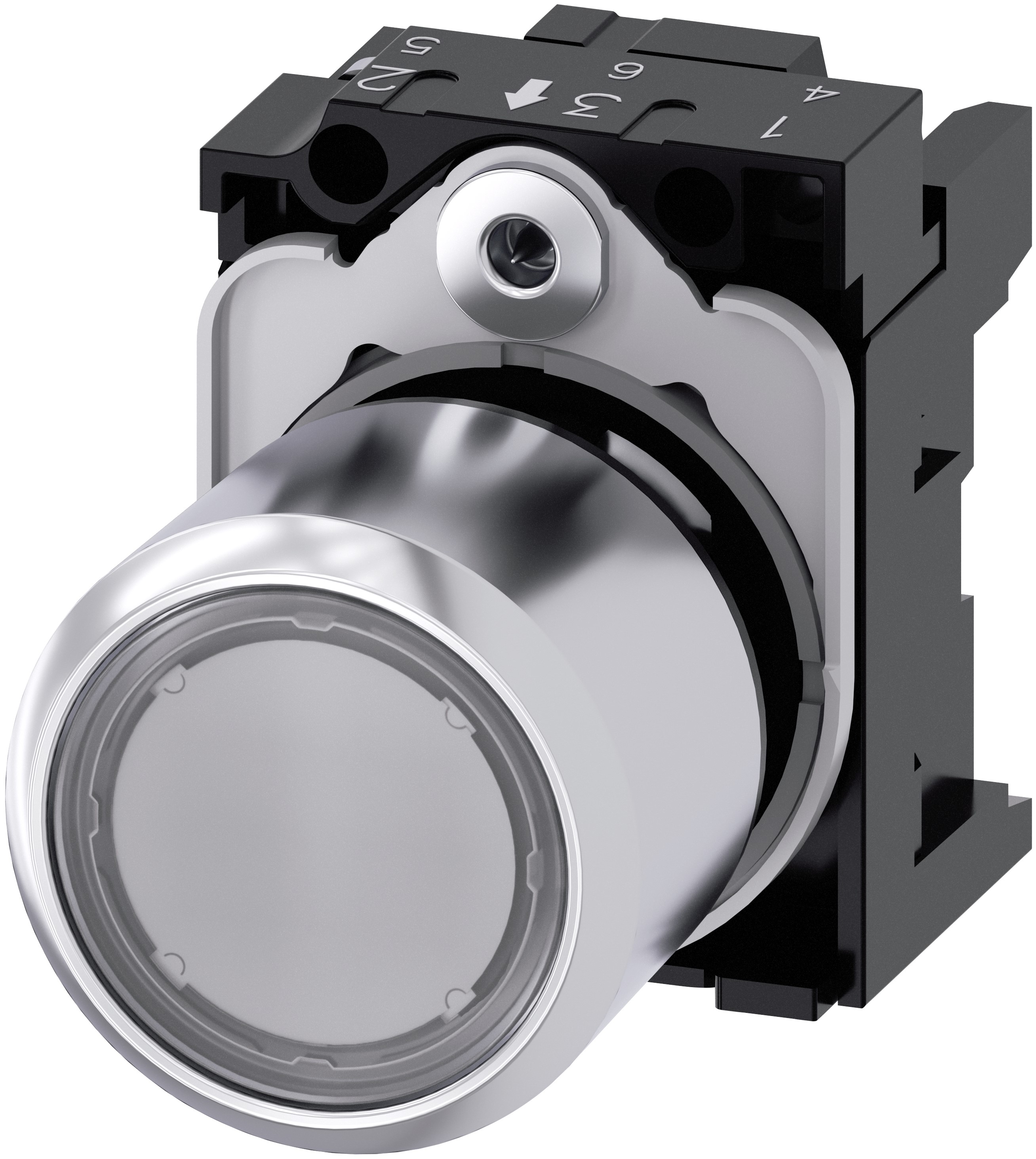 Siemens SIRIUS ACT Series Clear Momentary Push Button Head, 22 mm Cutout, IP66, IP69K, IP67
