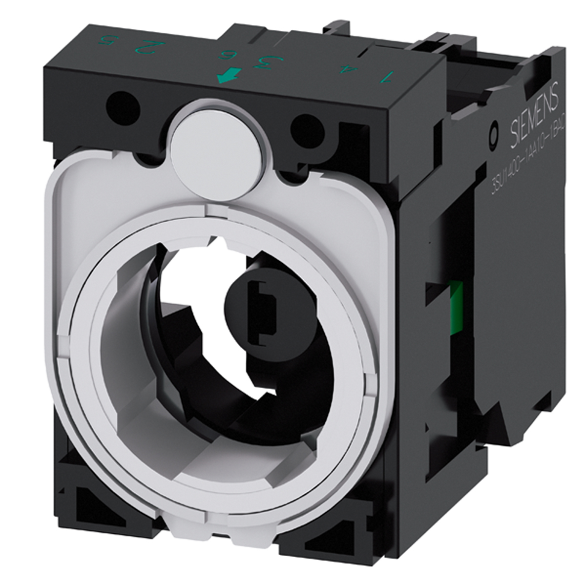 Siemens SIRIUS ACT 3SU15 Series Contact & Light Block, 24V ac/dc, Green Light, 1 NO