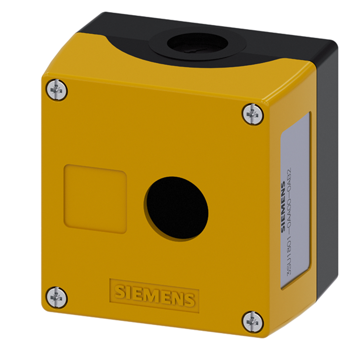 Siemens Yellow Plastic SIRIUS ACT 3SU18 Push Button Enclosure - 1 Hole 22 mm Diameter