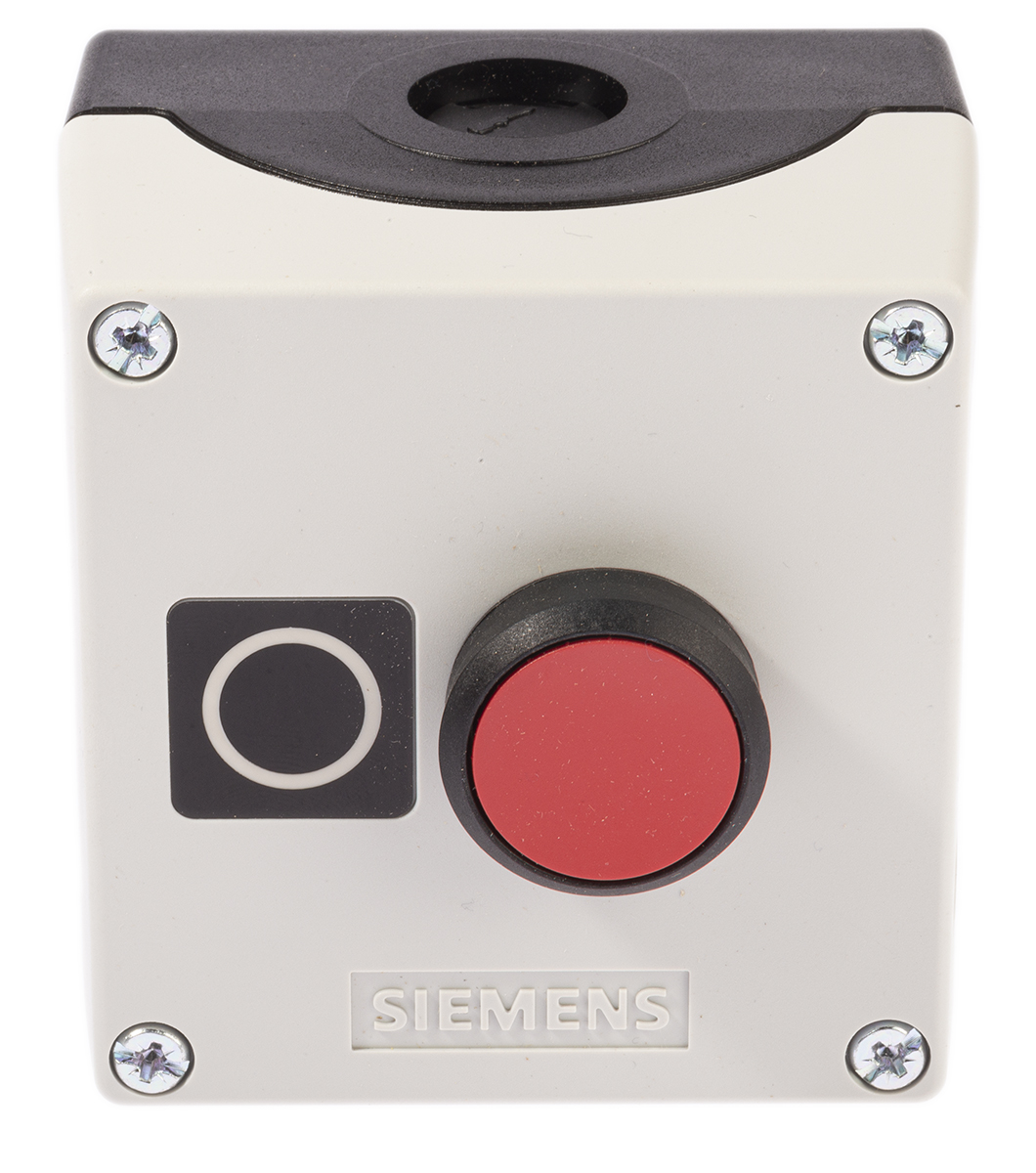 3su1801-0ac00-2ab1 Siemens Enclosed Push Button - SPST, Plastic, Red, O, IP69, IP67, IP66